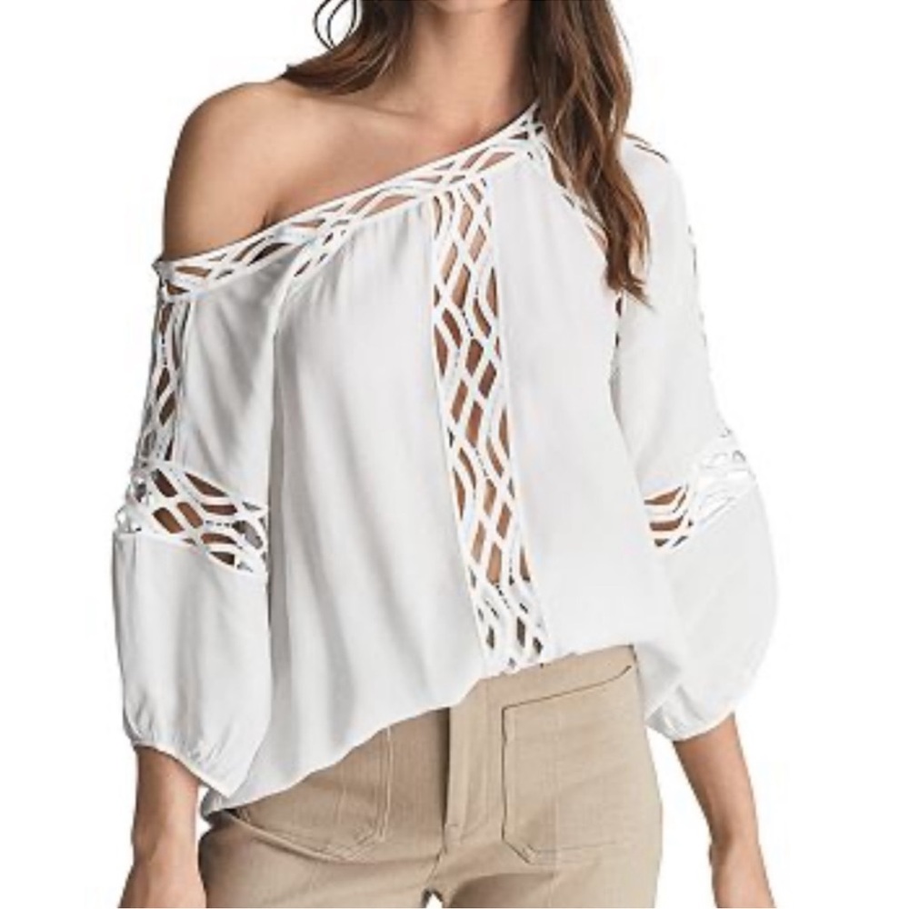 Reiss - Leena Draped Shoulder Top Size US 2